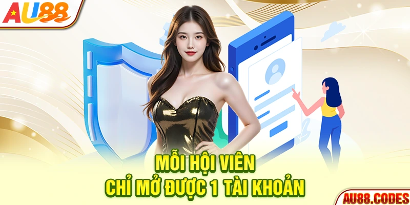 Mỗi hội viên chỉ mở được 01 tài khoản